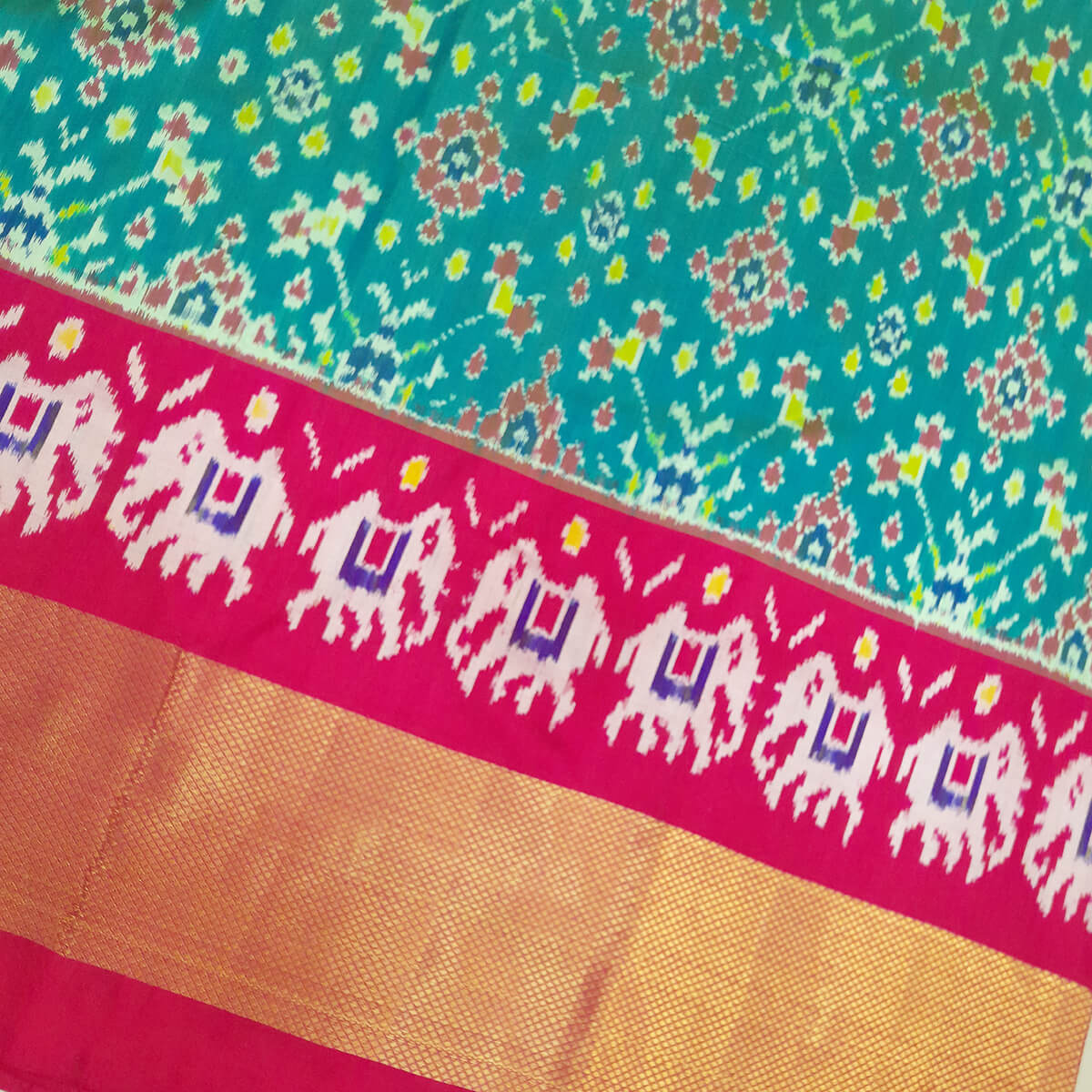 Ikkat silk lehengas