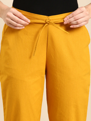 Mustard classic cotton pants