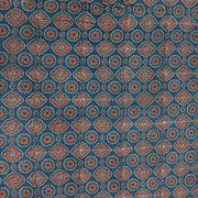 Pure cotton fabric with handblock Ajrakh print   in blue & red