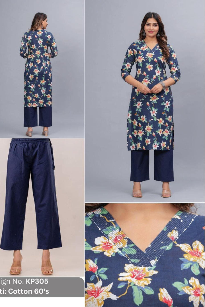 Cotton kurti  in straight cut in elephant grey.