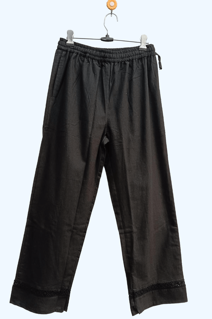 Bottom chikankari parallel pant