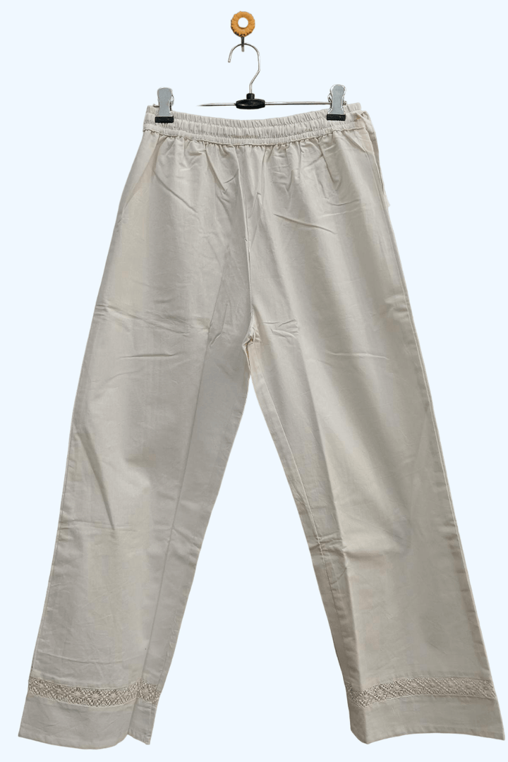 Bottom chikankari parallel pant