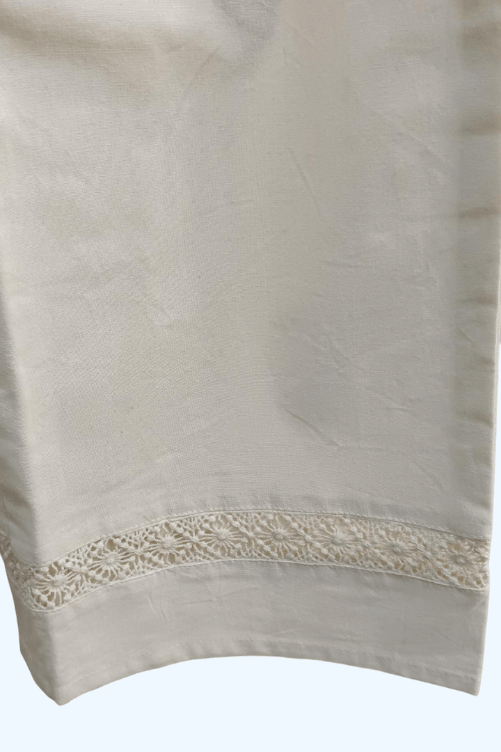 Bottom chikankari parallel pant