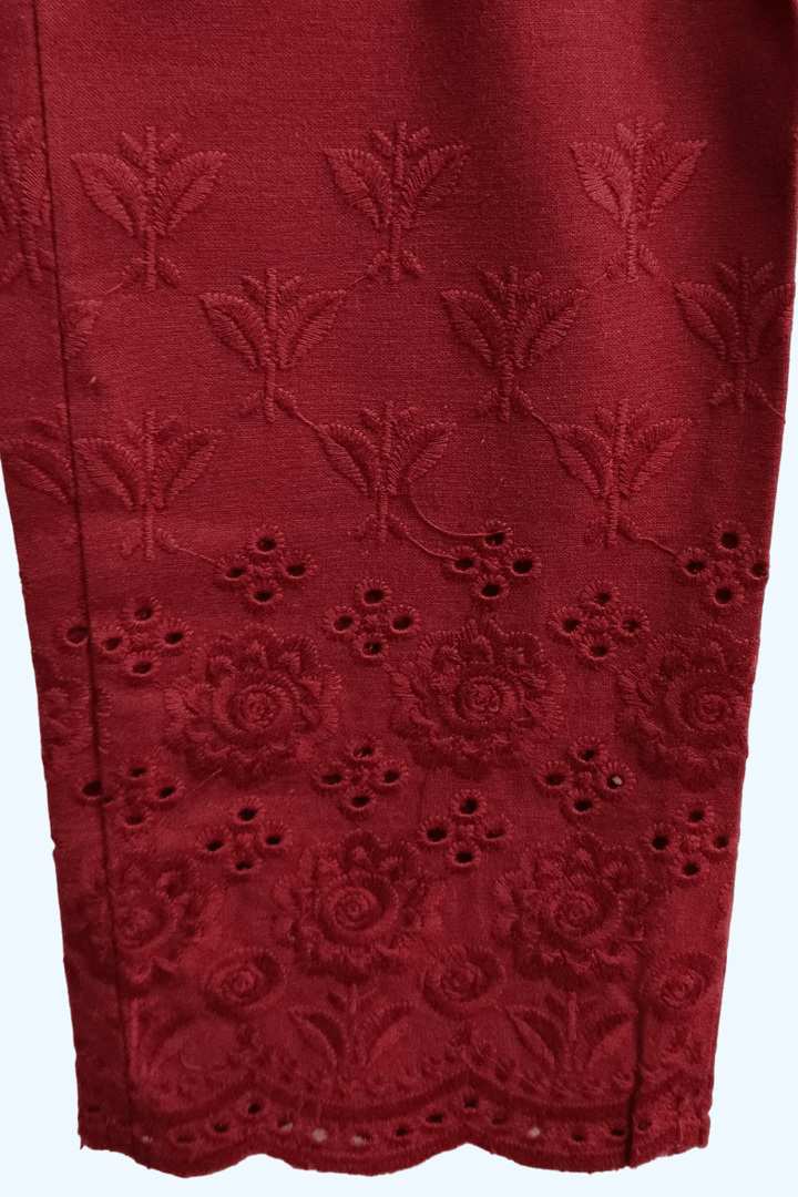 Cotton full chikan pants
