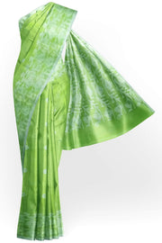 Muslin jamdani saree in light green