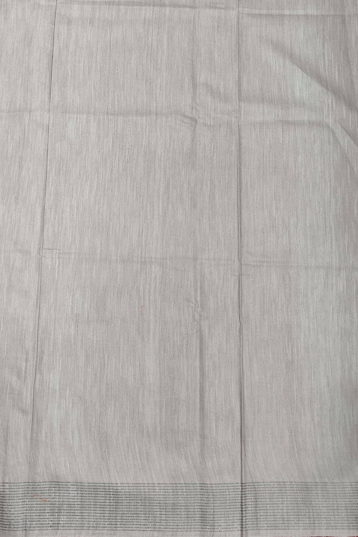 Handwoven Eri  silk saree in onion pink with striped pallu  and a contrast blouse
