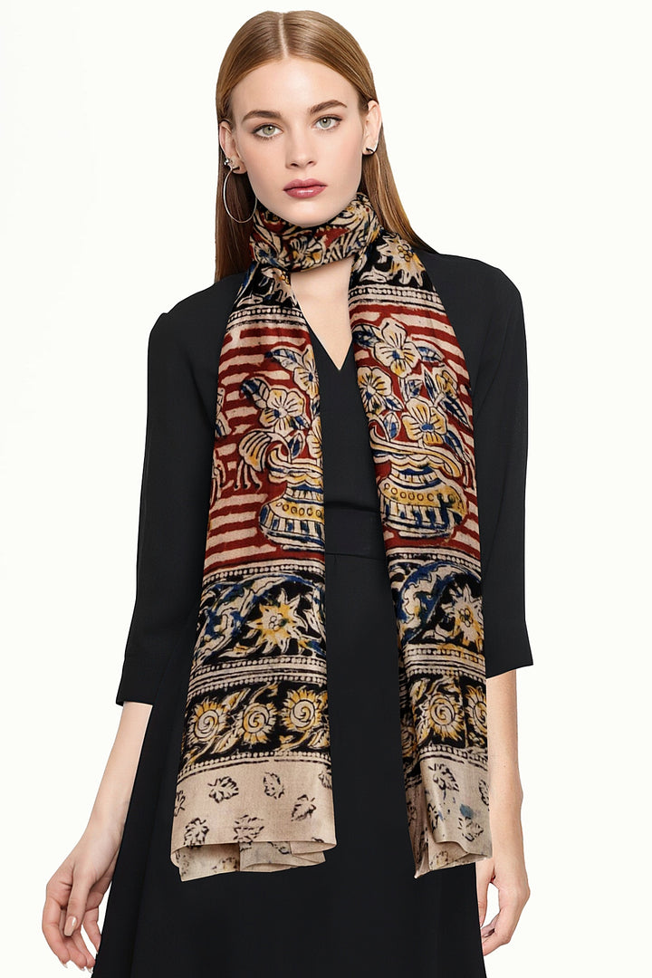 Kalamkari cotton stole