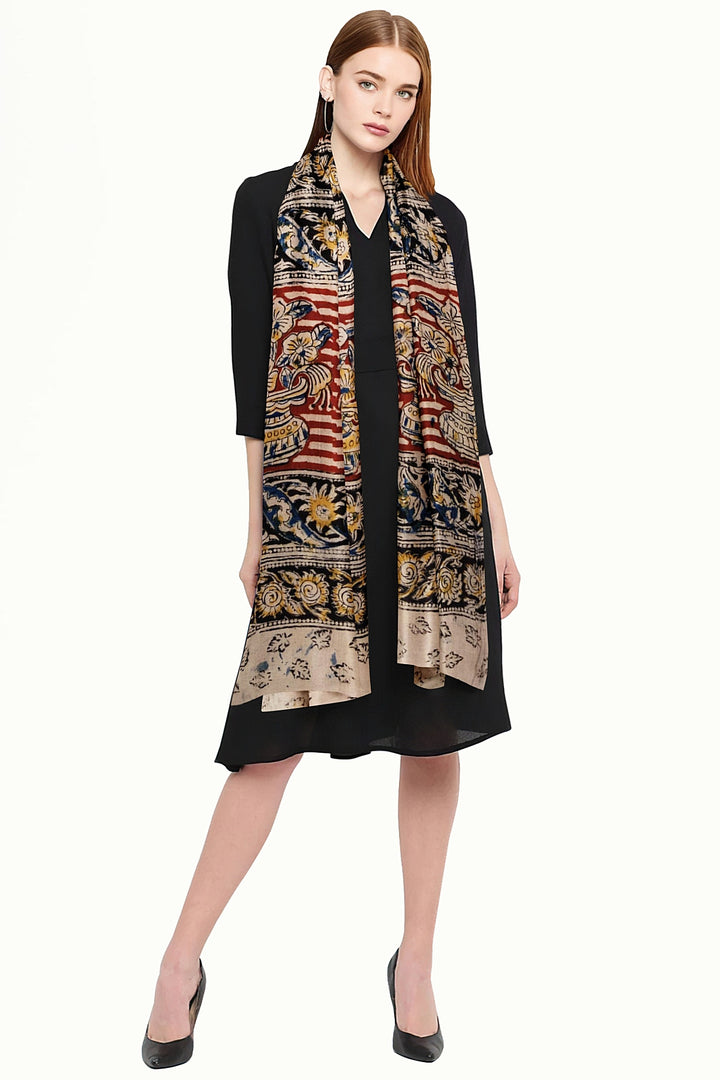 Kalamkari cotton stole