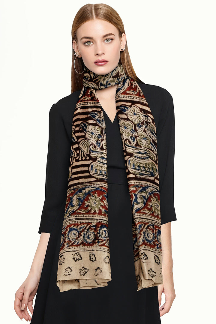 Kalamkari cotton stole