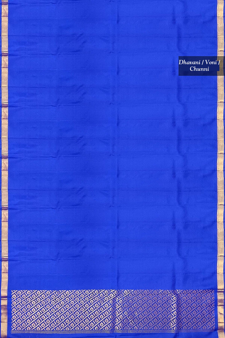 Kanchi pure silk dhavani / voni / chunni in blue