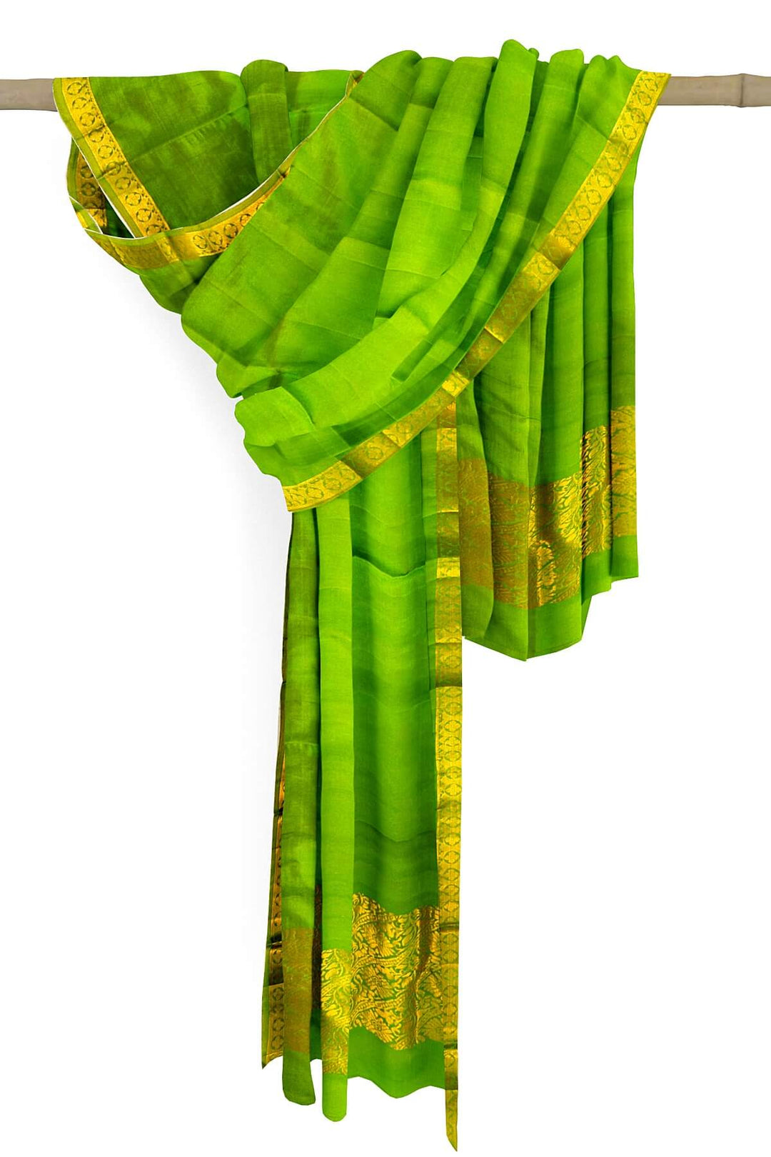 Kanchi pure silk dhavani / voni / chunni in green