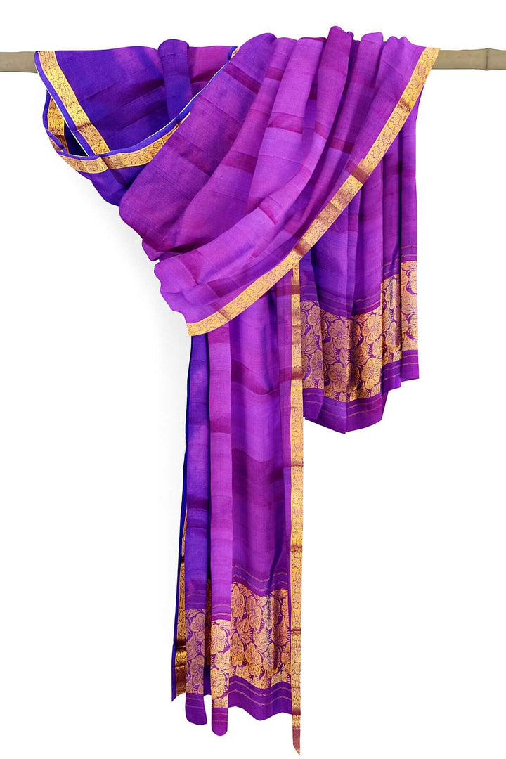 Kanchi pure silk dhavani / voni / chunni in purple