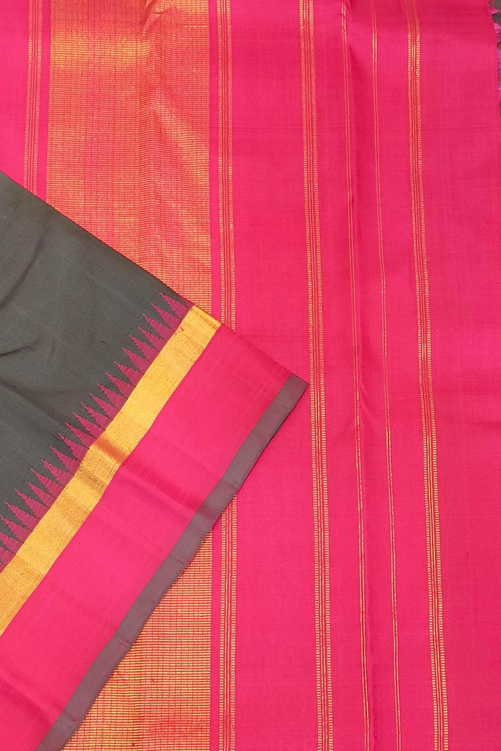 Kanchi  pure silk  brocade saree in black