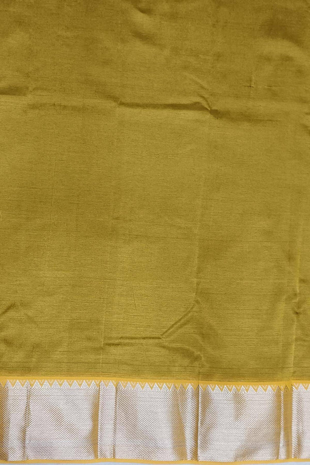 Mangalgiri silk cotton saree in maroon & green