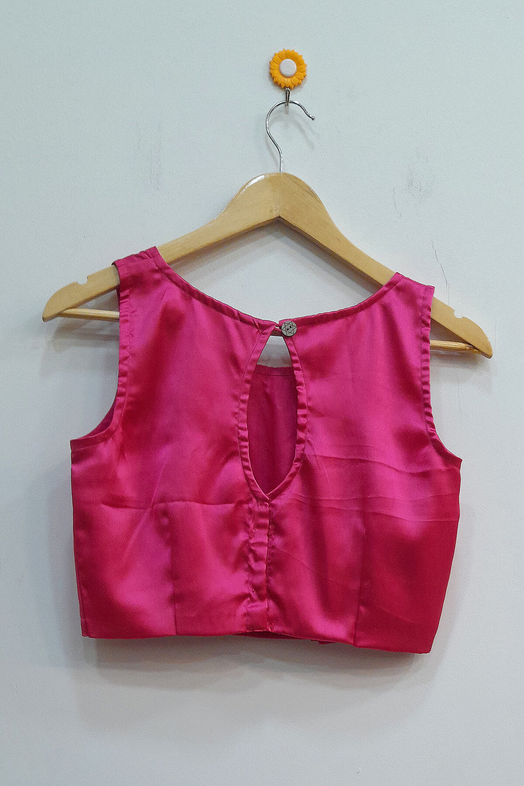 Modal silk boat neck  blouse in pink