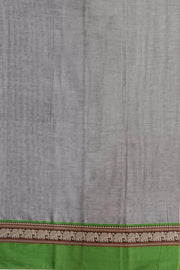 Narayanpet  pure cotton saree in grey & green