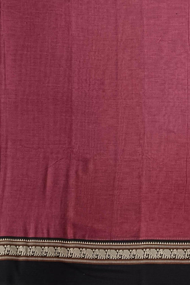 Narayanpet  pure cotton saree in pink & black