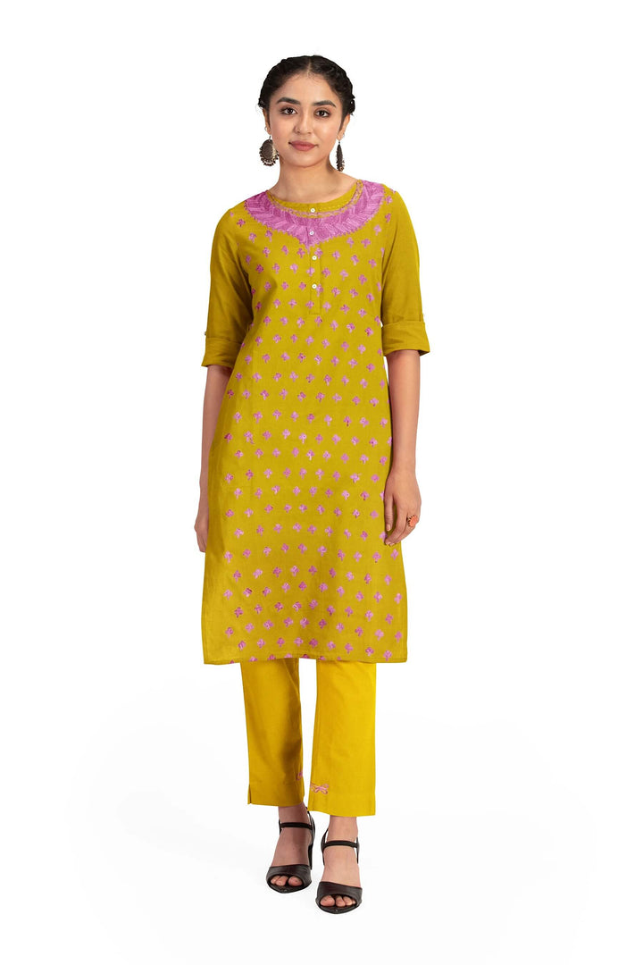 Crepe silk salwar suit material with Kashmiri hand embroidery .
