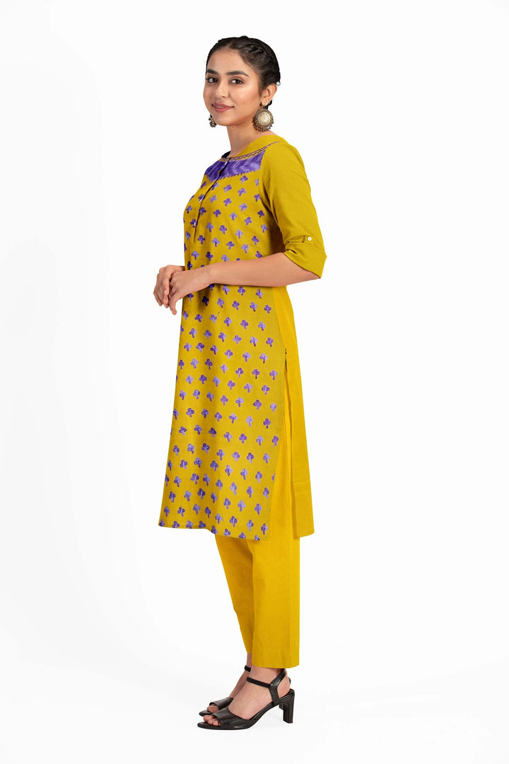 Crepe silk salwar suit material with Kashmiri hand embroidery.