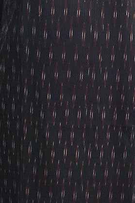 Handwoven ikat cotton kurti in straight cut in black