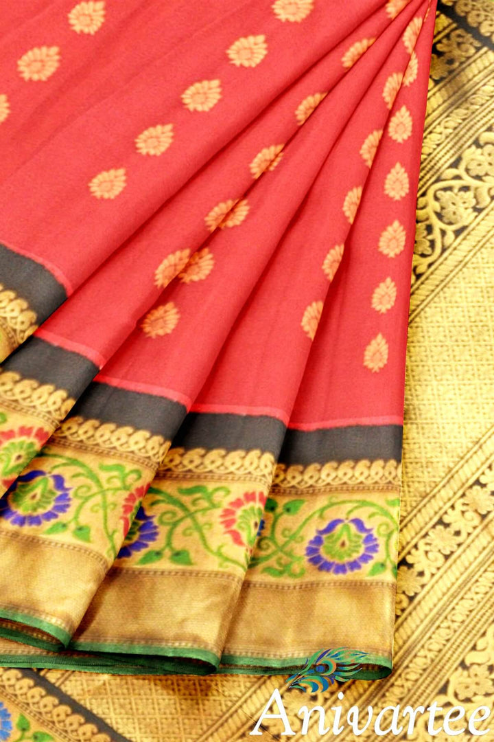 Handloom Gadwal pure silk saree - Anivartee