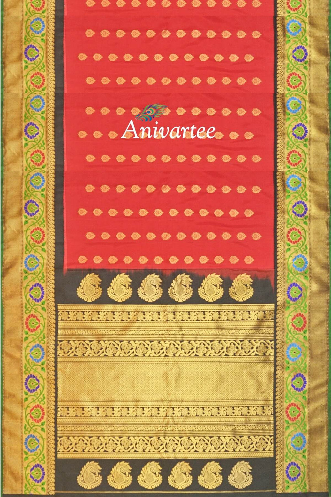 Handloom Gadwal pure silk saree - Anivartee