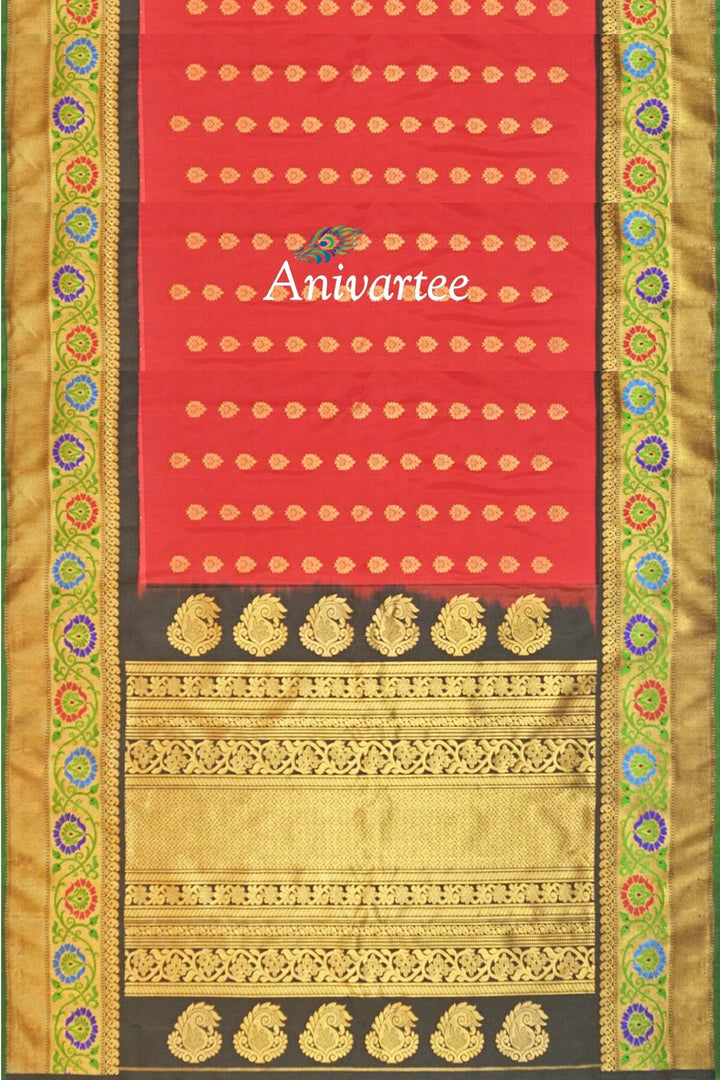 Handloom Gadwal pure silk saree - Anivartee