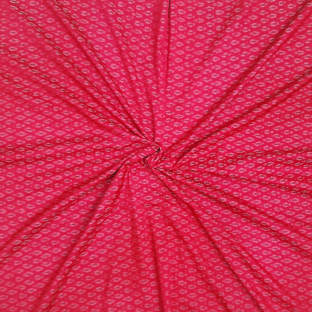 Handwoven  Ikat silk cotton fabric in pink