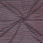 Handwoven ikat  pure cotton fabric in black