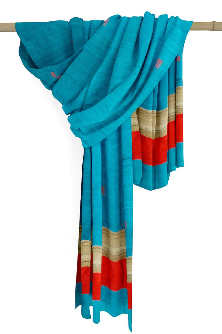 Handloom desi tussar pure silk dupatta