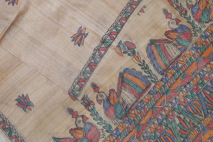 Handloom desi tussar pure silk dupatta