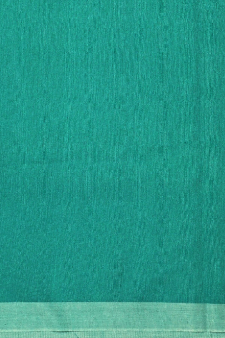 Handloom desi tussar pure silk saree in fine striped aqua blue