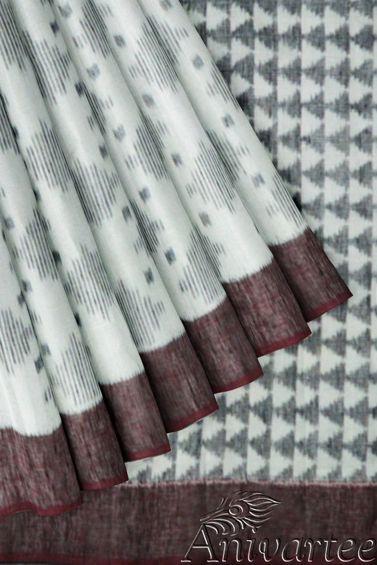 Ikkat linen sarees