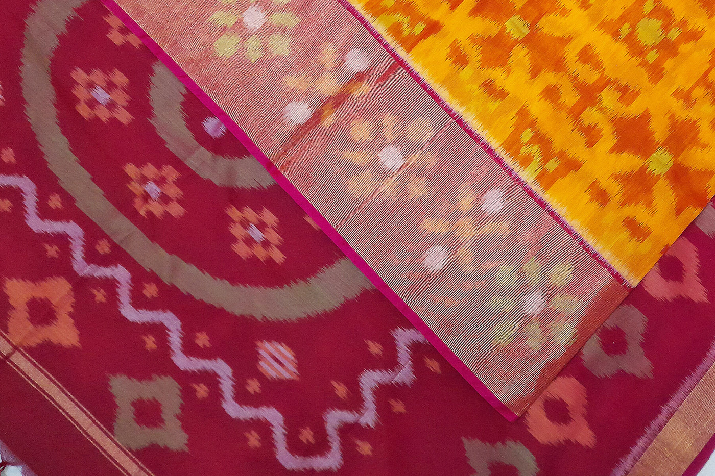 Ikkat silk cotton sarees - Anivartee