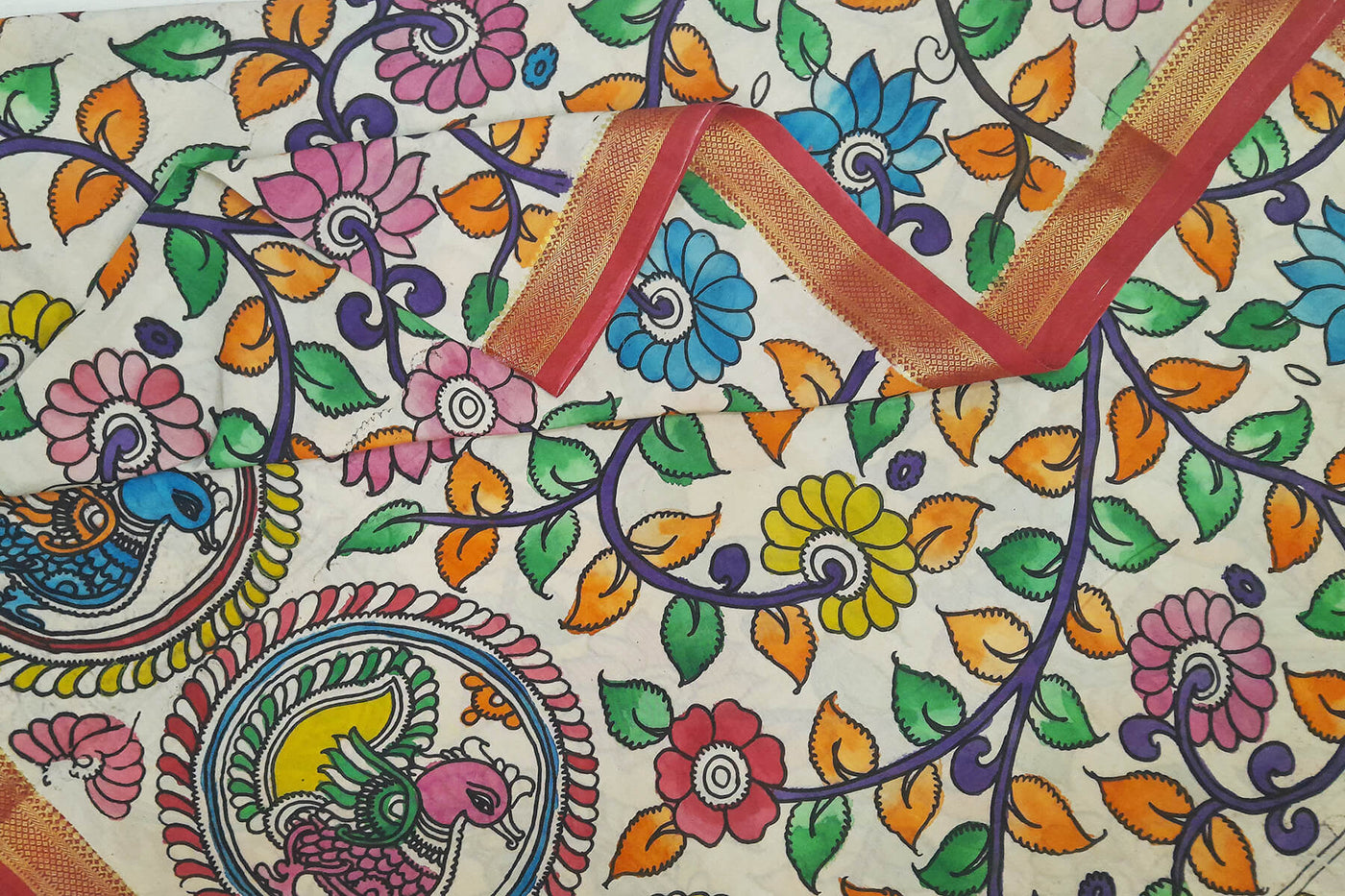 Kalamkari silk dupattas