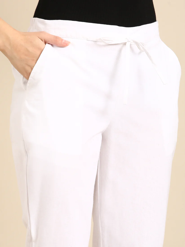 White classic  cotton pants