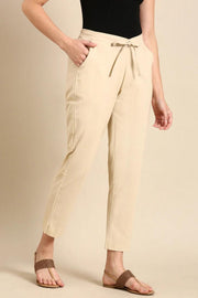 Beige classic  cotton pants