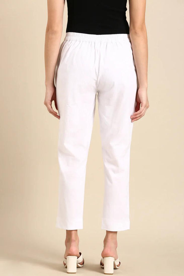 White classic  cotton pants