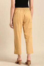 Golden chikku classic cotton pants
