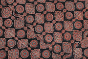 Pure cotton fabric with handblock Ajrakh print   in black & red