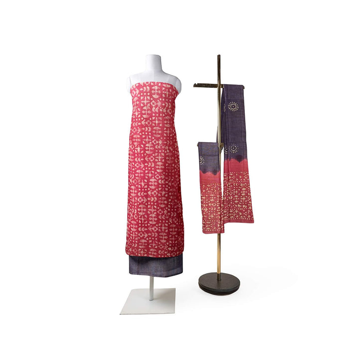 3 piece salwar suit material in  pink