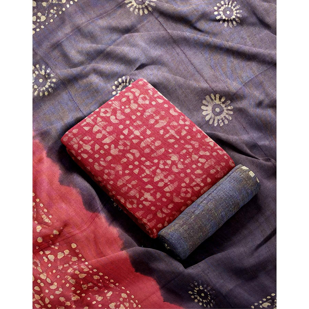 3 piece salwar suit material in  pink