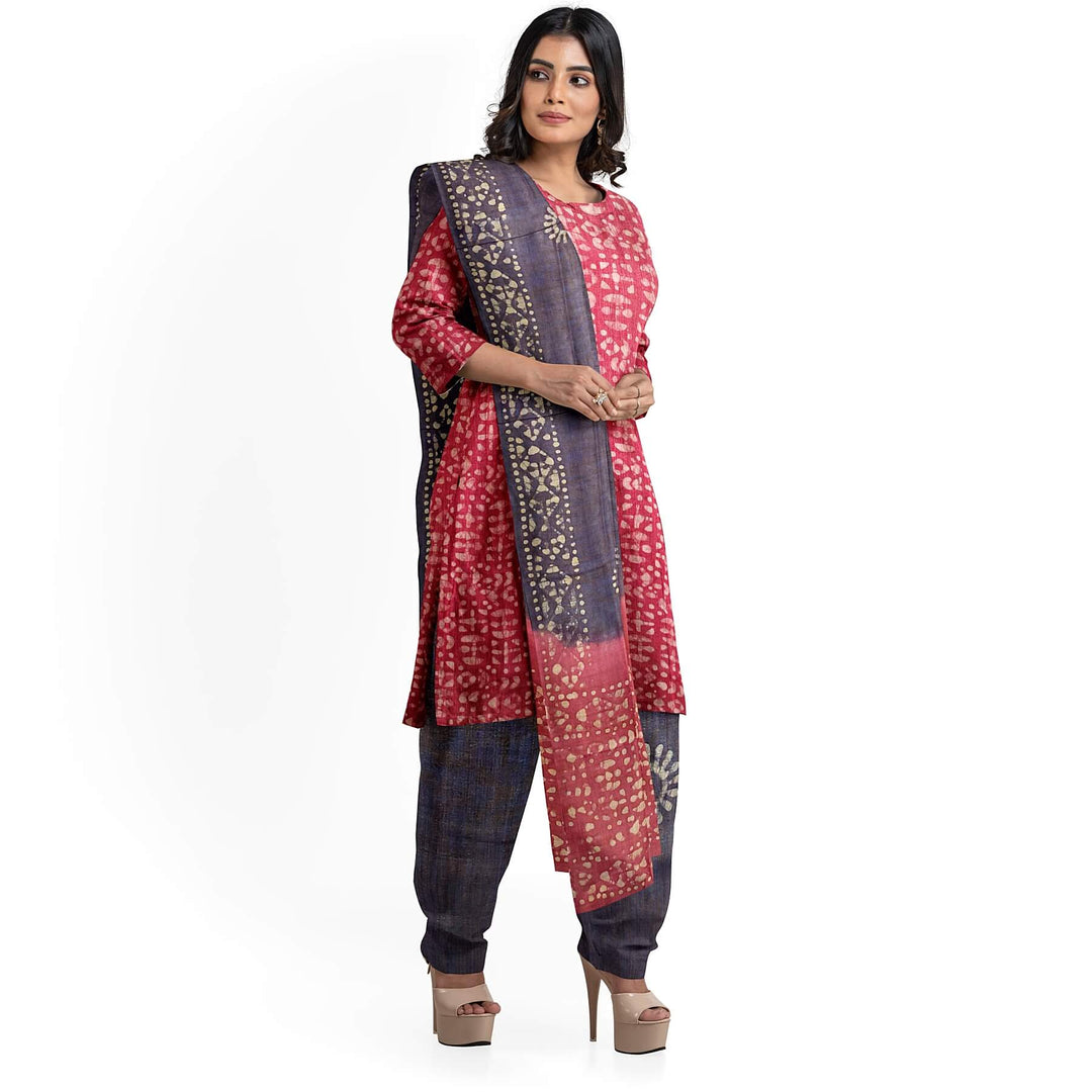 3 piece salwar suit material in  pink