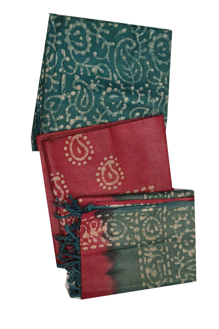 3 piece salwar suit material in  teal green