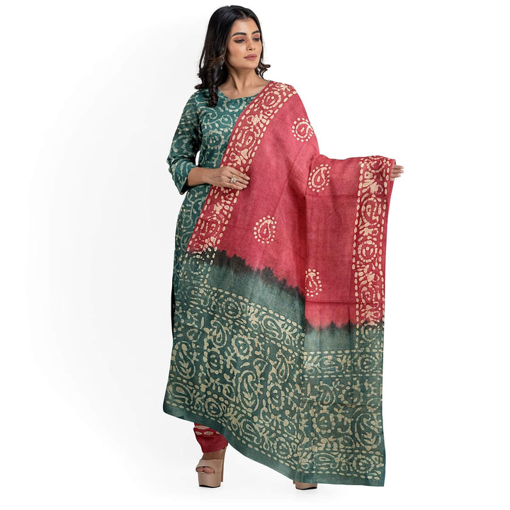 3 piece salwar suit material in  teal green