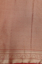 Banarasi georgette saree in bottle green with small  motifs