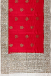 Handloom Banarasi pure silk saree in  red  in dupion finish