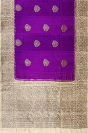 Handloom Banarasi pure silk saree in  purple  in dupion finish