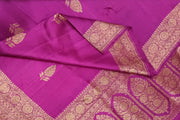 Handloom Banarasi pure silk saree in  magenta  in dupion finish