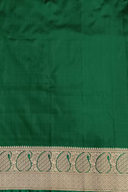 Handloom Banarasi katan pure silk saree in brown with  motifs